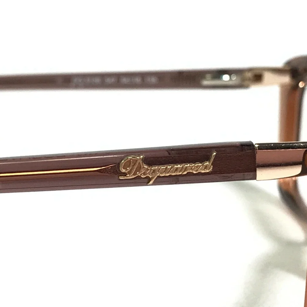 Dsquared2 Eyeglasses Frames DQ5109 047 Clear Brown Gold Cat Eye 54-16-135